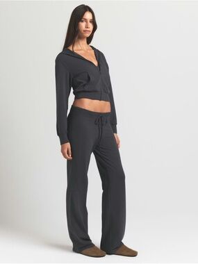 Skims Technically Constructed Women’s Straight Leg Cotton Jersey Pants, XL
